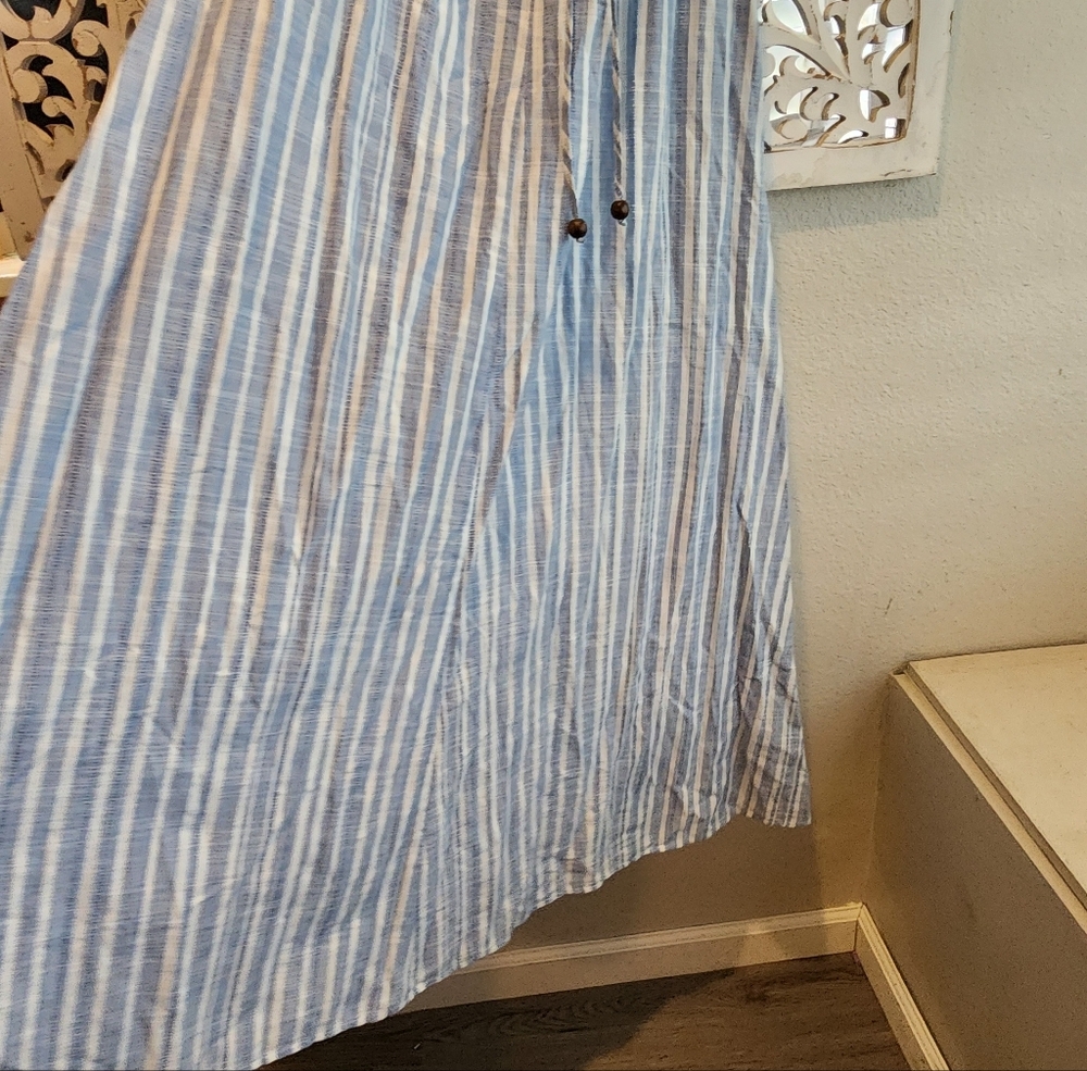 EVERYDAY RITUAL PAIGE MAXI DRESS RODANTHE STRIPE ADJUSTABLE STRAPS WOMENS LARGE - Picture 13 of 15